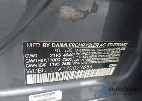 2007 Mercedes-Benz E 350 z USA, uszkodzony, nr VIN WDBUF56X17B023656